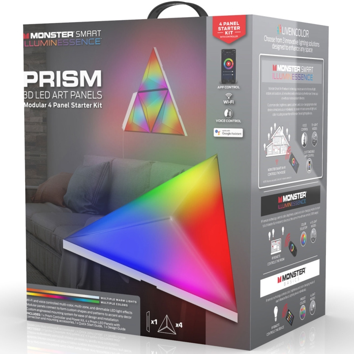 Monster Illuminessence Prism 3D LED Pa in de groep HOME ELECTRONICS / Verlichting / Wandlampen bij TP E-commerce Nordic AB (A19109)