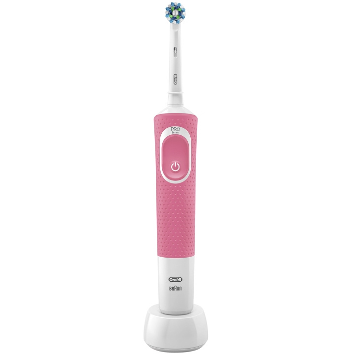 Oral B Eltandborste Vitality 100 Pink in de groep BEAUTY & HEALTH / Mondverzorging / Elektrische tandenborstels bij TP E-commerce Nordic AB (A19171)