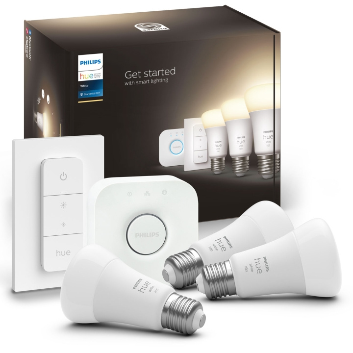 Philips Hue Startkit White 3 x E27 med in de groep HUISHOUDEN & TUIN / Smart home / Slimme verlichting bij TP E-commerce Nordic AB (A19258)