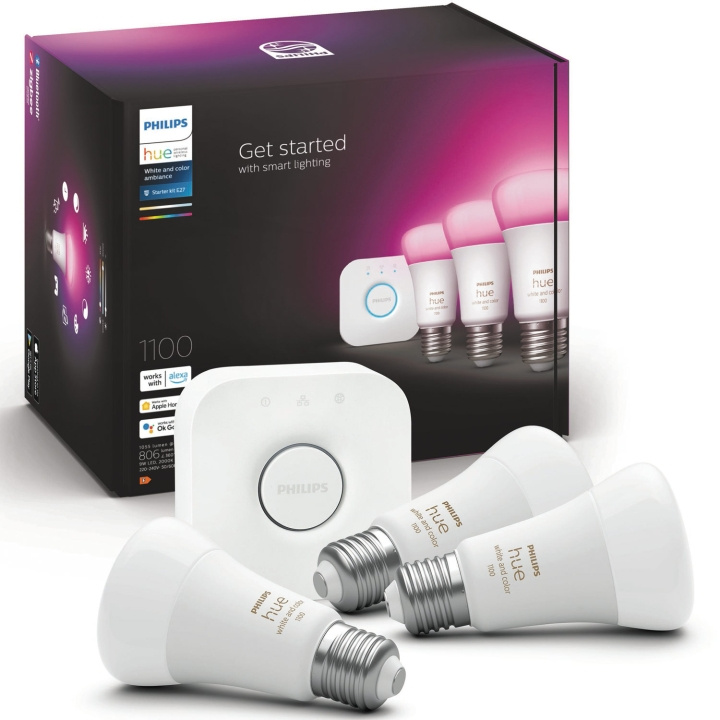 Philips Hue Startkit White Color Ambia in de groep HUISHOUDEN & TUIN / Smart home / Slimme verlichting bij TP E-commerce Nordic AB (A19259)