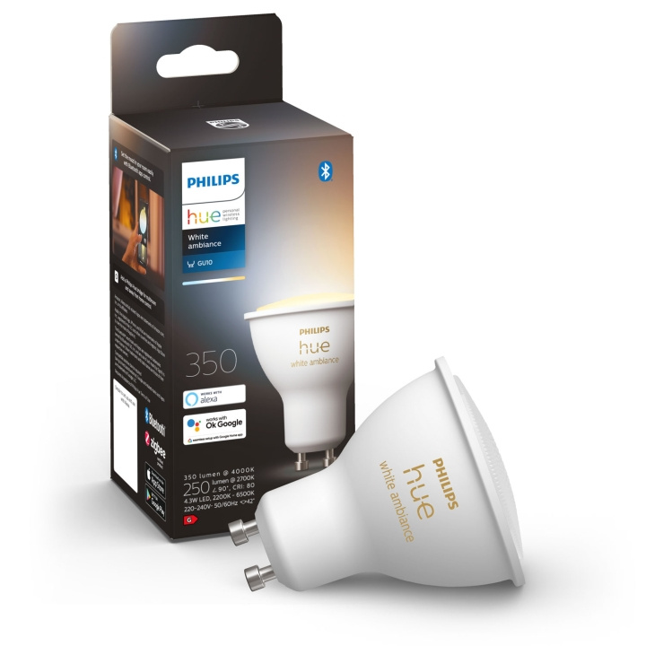 Philips Hue White Ambiance GU10 1-pack in de groep HUISHOUDEN & TUIN / Smart home / Slimme verlichting bij TP E-commerce Nordic AB (A19276)