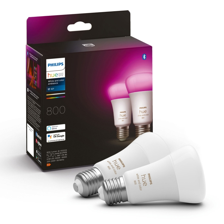 Philips Hue White Color Ambiance E27 8 in de groep HUISHOUDEN & TUIN / Smart home / Slimme verlichting bij TP E-commerce Nordic AB (A19283)