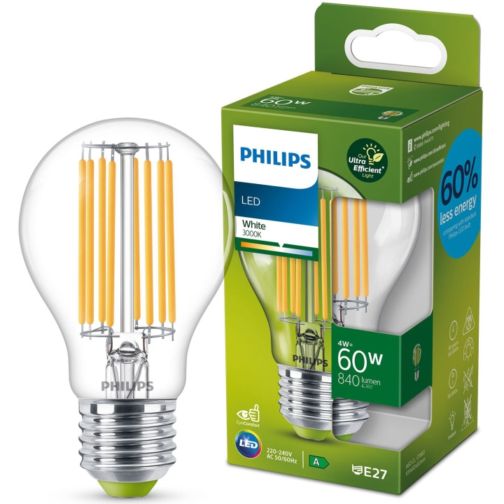 Philips LED E27 Normal 60W Klar 840lm in de groep HOME ELECTRONICS / Verlichting / LED-lampen bij TP E-commerce Nordic AB (A19304)
