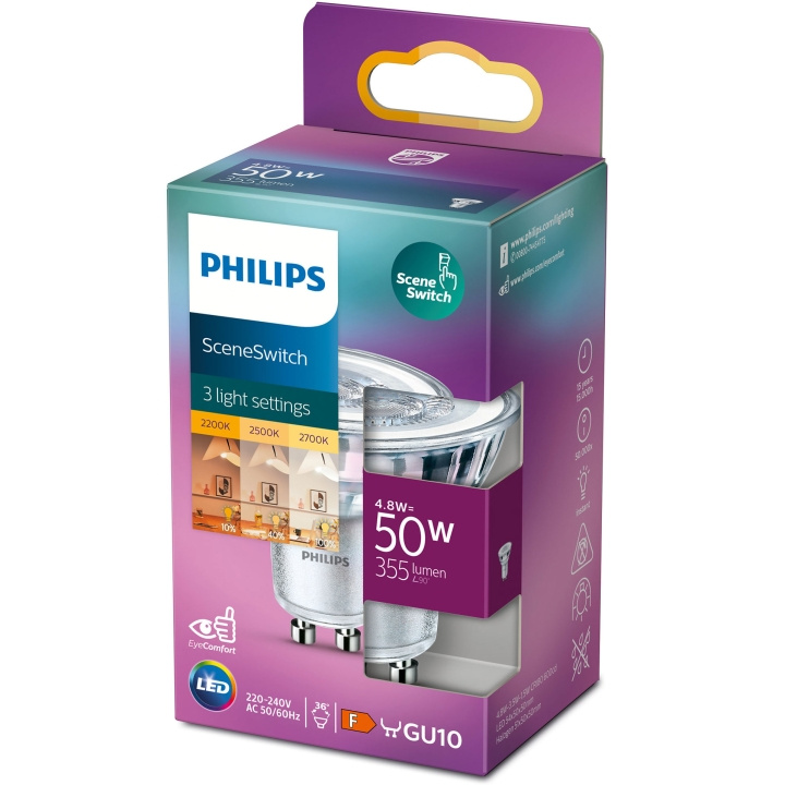 Philips LED SceneSwitch GU10 10-40-100 in de groep HOME ELECTRONICS / Verlichting / LED-lampen bij TP E-commerce Nordic AB (A19306)