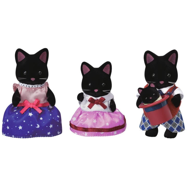 Sylvanian Families Midnight Cat Family in de groep SPEELGOED, KINDER- & BABYPRODUCTEN / Speelgoed / Docks & Accessoires bij TP E-commerce Nordic AB (A19504)