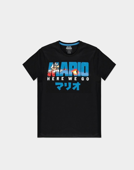 Fire Mario Here WE Go - T-Shirt, L in de groep HOME ELECTRONICS / Spelconsoles en accessoires / Overige games bij TP E-commerce Nordic AB (A19718)