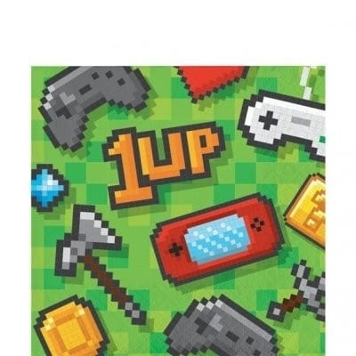 Game On 1 Up - Servetten 12,5 cm in de groep HOME ELECTRONICS / Spelconsoles en accessoires / Overige games bij TP E-commerce Nordic AB (A19725)