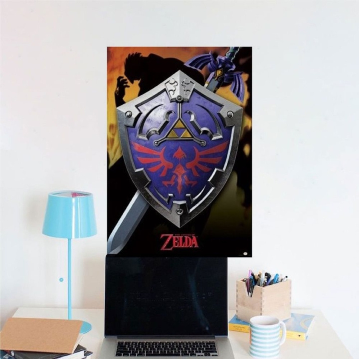 Poster Legenden om Zelda - Hylian Shield in de groep HOME ELECTRONICS / Spelconsoles en accessoires / Overige games bij TP E-commerce Nordic AB (A19806)