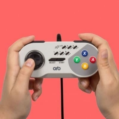 SNES Turbobediening met snoer van ORB in de groep HOME ELECTRONICS / Spelconsoles en accessoires / Overige games bij TP E-commerce Nordic AB (A19823)