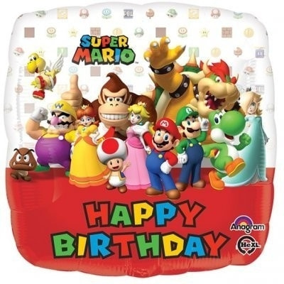 Super Mario Happy Birthday - Folieballong in de groep HOME ELECTRONICS / Spelconsoles en accessoires / Overige games bij TP E-commerce Nordic AB (A19844)