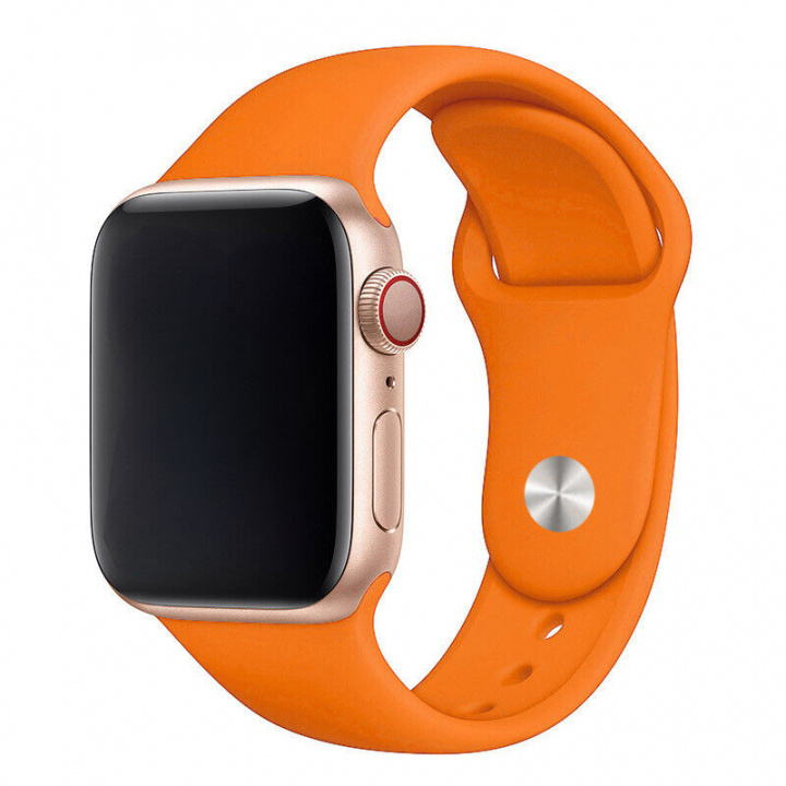 Silikonarmband till Apple Watch 38/40mm, Orange in de groep SMARTPHONE & TABLETS / Training, thuis & vrije tijd / Apple Watch & Accessoires / Accessoires bij TP E-commerce Nordic AB (A20230)