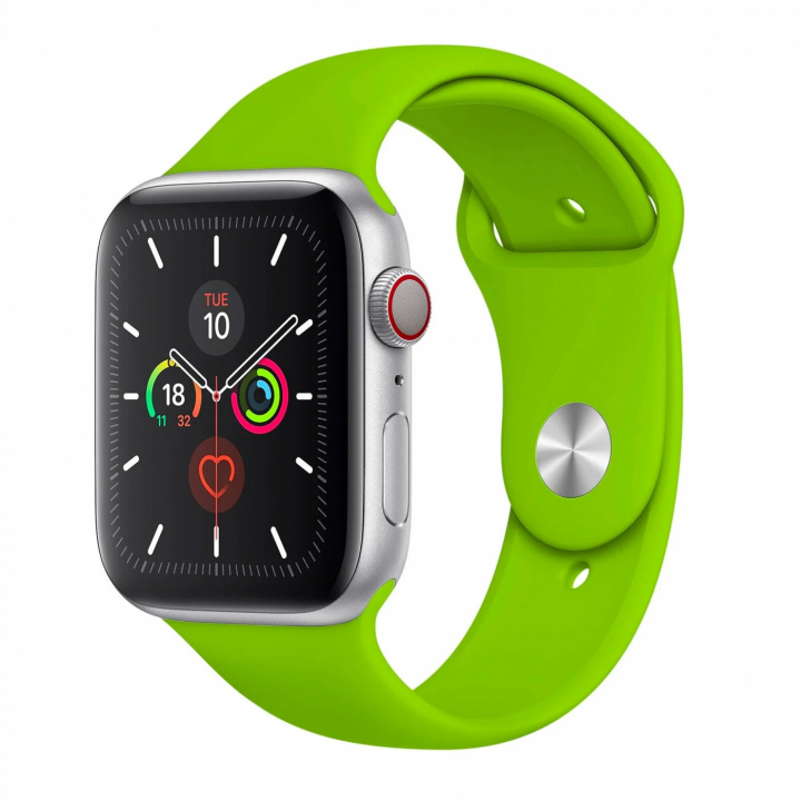 Silikonarmband till Apple Watch 42/44mm, Grön in de groep SMARTPHONE & TABLETS / Training, thuis & vrije tijd / Apple Watch & Accessoires / Accessoires bij TP E-commerce Nordic AB (A20238)