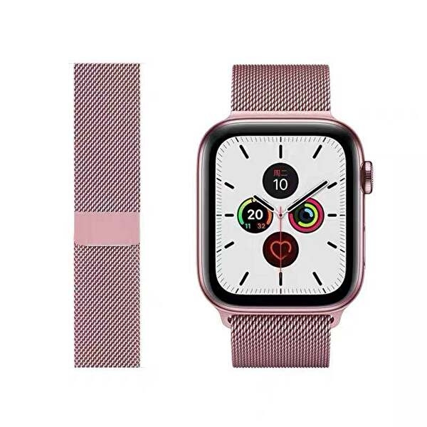 Metallarmband till Apple Watch 42/44mm, Rosa in de groep SMARTPHONE & TABLETS / Training, thuis & vrije tijd / Apple Watch & Accessoires / Accessoires bij TP E-commerce Nordic AB (A20291)