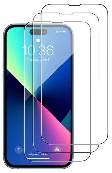 3-pack Volledige dekkende schermbescherming van gehard glas voor de Iphone 13/14 in de groep SMARTPHONE & TABLETS / Mobielbescherming / Apple / iPhone 14 bij TP E-commerce Nordic AB (A20444PKT)