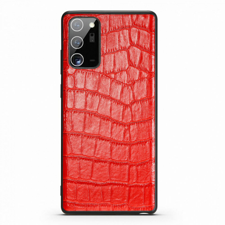 Leren hoesje voor Samsung Note 20, Rood in de groep SMARTPHONE & TABLETS / Mobielbescherming / Samsung bij TP E-commerce Nordic AB (A20473)