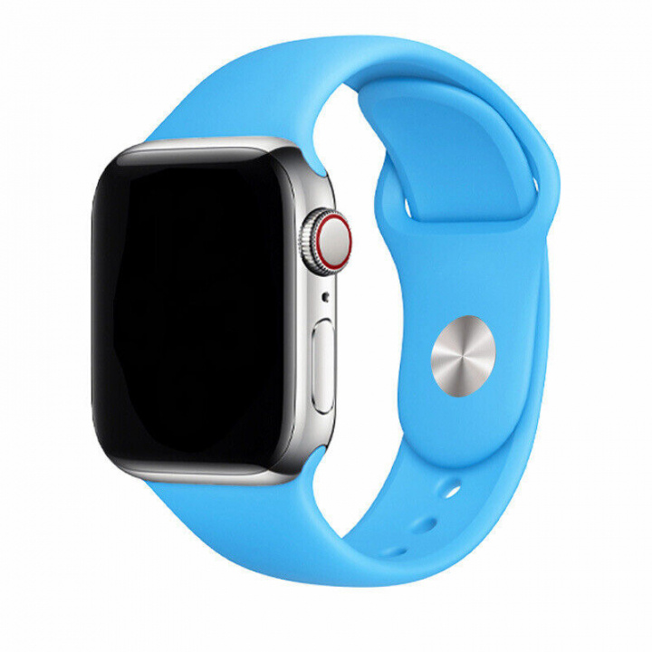 Silikonarmband till Apple Watch 38/40mm, Blå in de groep SMARTPHONE & TABLETS / Training, thuis & vrije tijd / Apple Watch & Accessoires / Accessoires bij TP E-commerce Nordic AB (A20533)