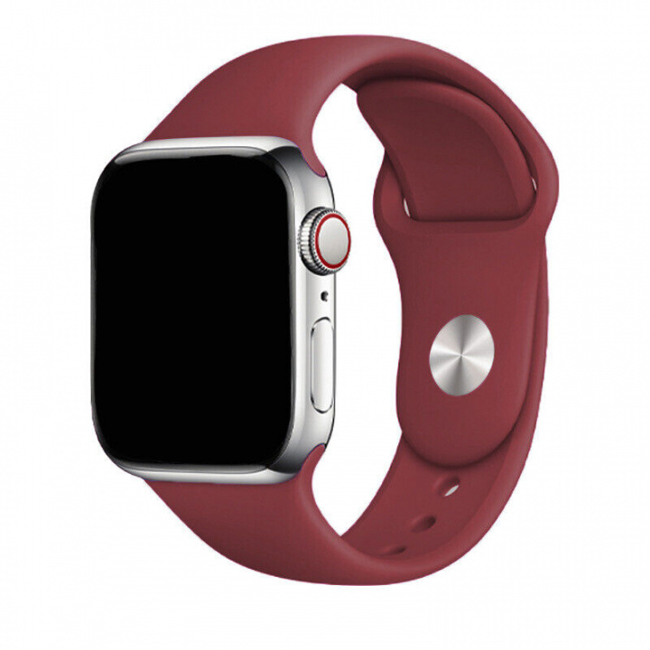 Silikonarmband till Apple Watch 38/40mm, Rödbrun in de groep SMARTPHONE & TABLETS / Training, thuis & vrije tijd / Apple Watch & Accessoires / Accessoires bij TP E-commerce Nordic AB (A20534)
