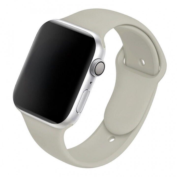 Silikonarmband till Apple Watch 38/40mm, Beige in de groep SMARTPHONE & TABLETS / Training, thuis & vrije tijd / Apple Watch & Accessoires / Accessoires bij TP E-commerce Nordic AB (A20535)