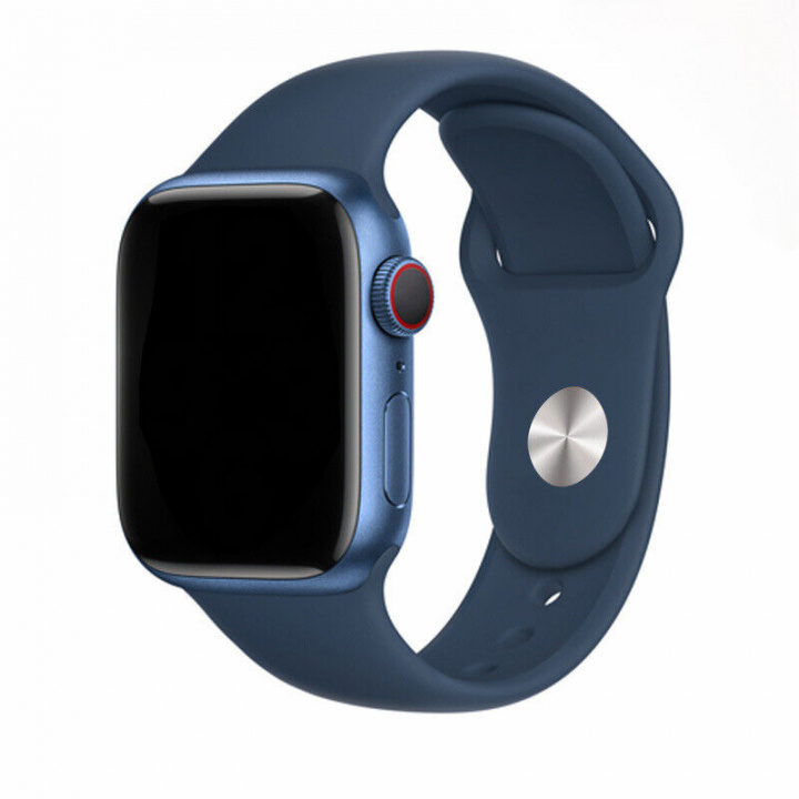 Silikonarmband till Apple Watch 38/40mm, Marinblå in de groep SMARTPHONE & TABLETS / Training, thuis & vrije tijd / Apple Watch & Accessoires / Accessoires bij TP E-commerce Nordic AB (A20538)