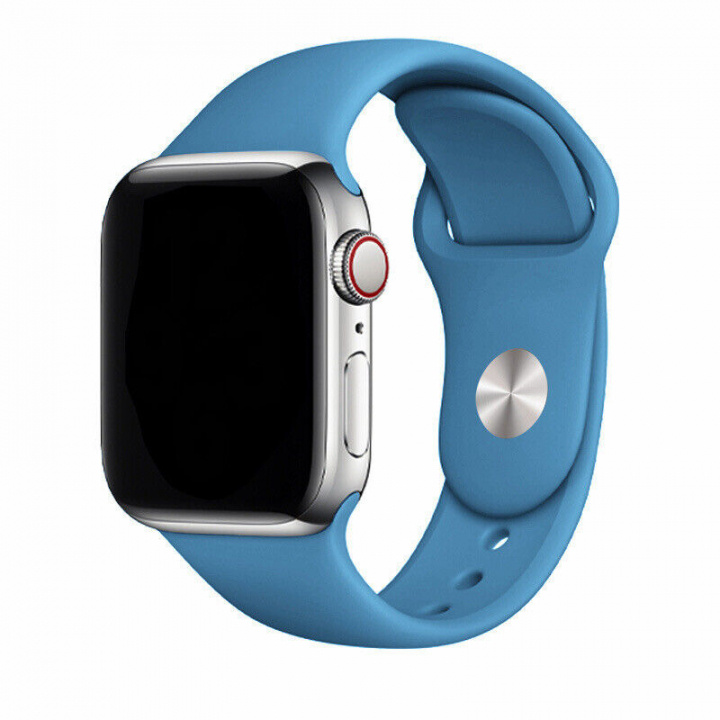 Silikonarmband till Apple Watch 38/40mm, Blå in de groep SMARTPHONE & TABLETS / Training, thuis & vrije tijd / Apple Watch & Accessoires / Accessoires bij TP E-commerce Nordic AB (A20541)