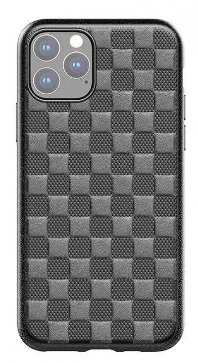 Geruit motief in zacht TPU hoesje voor iPhone 11 Pro, zwart in de groep SMARTPHONE & TABLETS / Mobielbescherming / Apple / Make-up spiegel bij TP E-commerce Nordic AB (A20610)