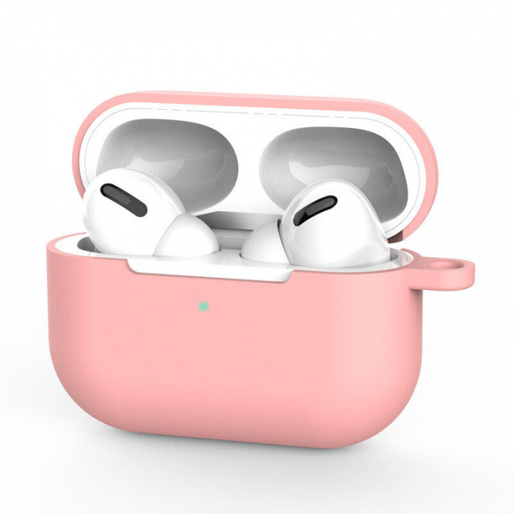 Skyddsfodral i silikon till Apple Airpods Pro, Rosa in de groep HOME ELECTRONICS / Audio & Beeld / Koptelefoon & Accessoires / Accessoires bij TP E-commerce Nordic AB (A20663)