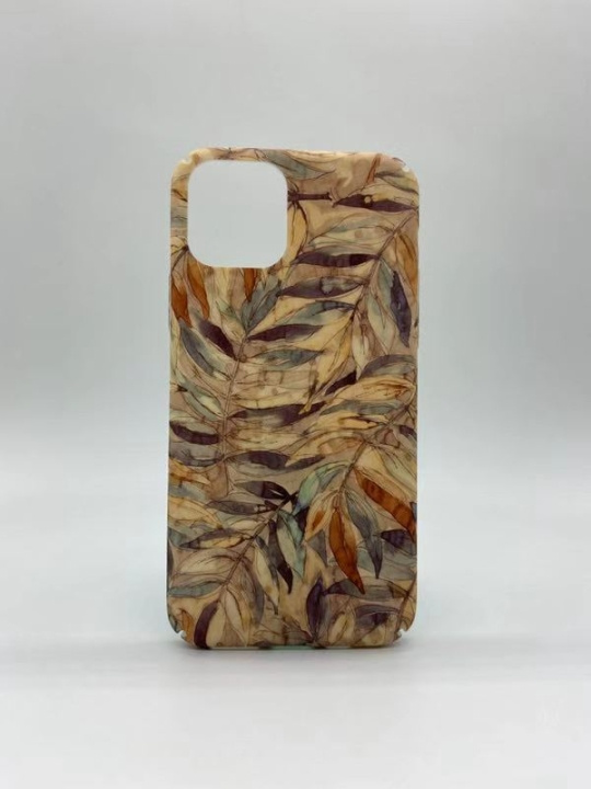 Marmer hoesje met zomerse warme bladeren voor iPhone 11 Pro Max in de groep SMARTPHONE & TABLETS / Mobielbescherming / Apple / iPhone 11 Pro Max bij TP E-commerce Nordic AB (A20709)