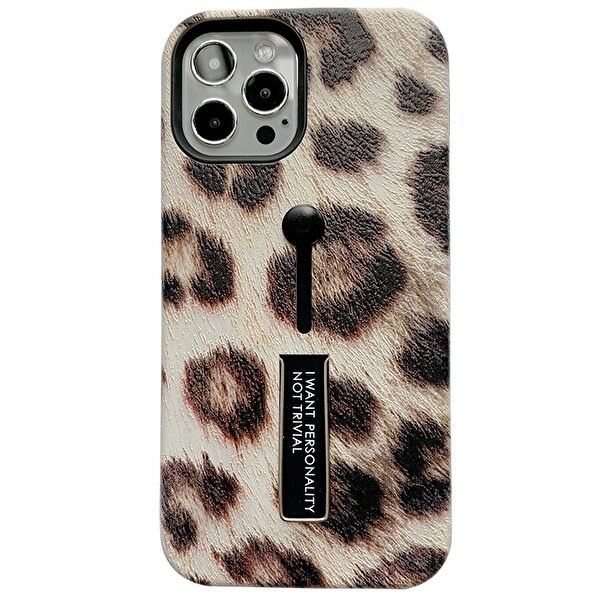 Fashion hoesje met vingerhouder - iPhone 12 Pro Max, Licht Leeuw in de groep SMARTPHONE & TABLETS / Mobielbescherming / Apple / IPL en laser bij TP E-commerce Nordic AB (A20849)