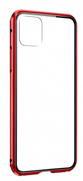 Stilrent skal med färgade kanter till iPhone 12 Mini, Röd in de groep SMARTPHONE & TABLETS / Mobielbescherming / Apple / iPhone 12 Mini / Hoesjes bij TP E-commerce Nordic AB (A20864)