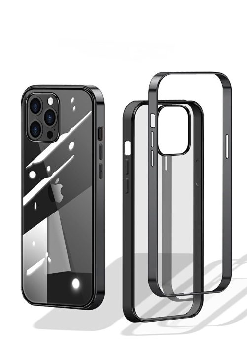 Stilrent skal med färgade kanter till iPhone 12 Mini in de groep SMARTPHONE & TABLETS / Mobielbescherming / Apple / iPhone 12 Mini / Hoesjes bij TP E-commerce Nordic AB (A20866)