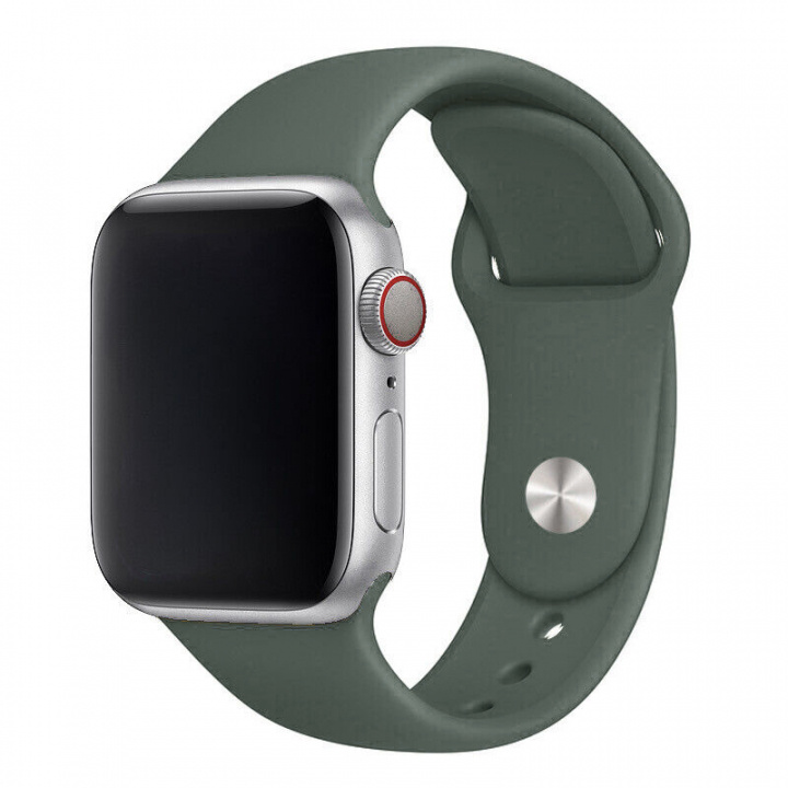 Silikonarmband till Apple Watch 42/44mm, Skogsgrön in de groep SMARTPHONE & TABLETS / Training, thuis & vrije tijd / Apple Watch & Accessoires / Accessoires bij TP E-commerce Nordic AB (A21247)