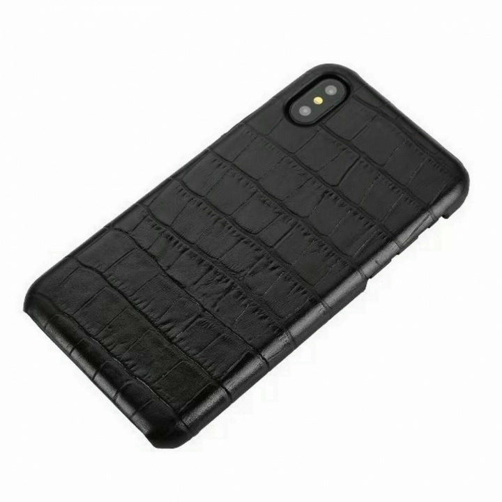 Leren hoesje voor iPhone XR, zwart in de groep SMARTPHONE & TABLETS / Mobielbescherming / Apple / iPhone XR bij TP E-commerce Nordic AB (A21264)