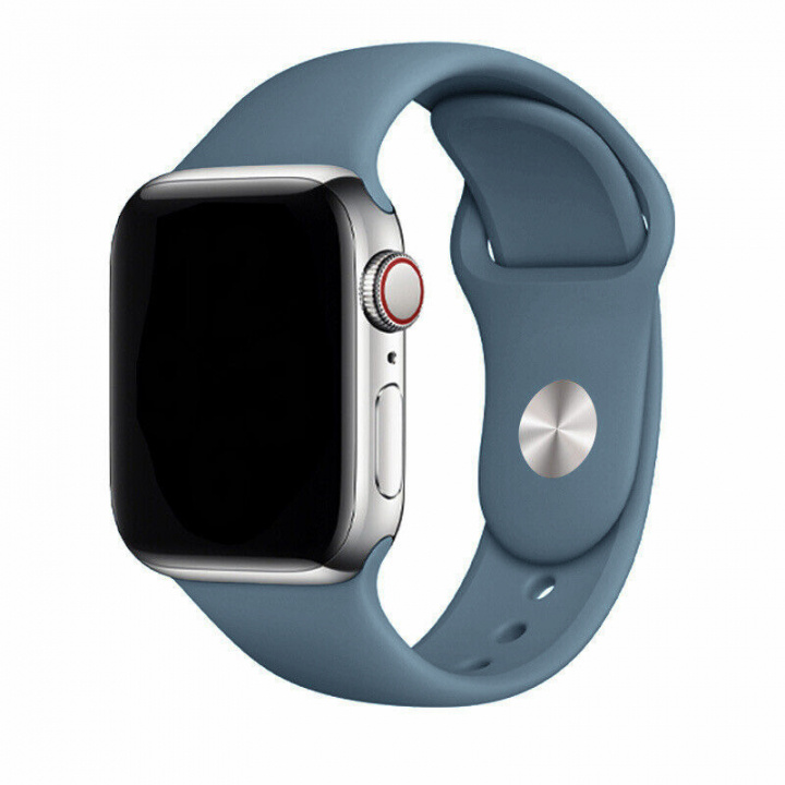 Silikonarmband till Apple Watch 42/44mm, Blågrå in de groep SMARTPHONE & TABLETS / Training, thuis & vrije tijd / Apple Watch & Accessoires / Accessoires bij TP E-commerce Nordic AB (A21297)