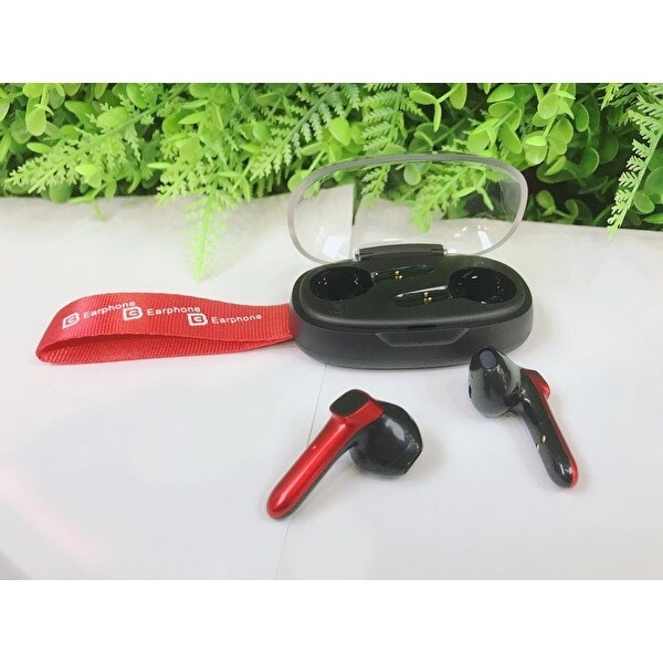 TWS B60 - Draadloze Bluetooth in-ear hoofdtelefoon, rood in de groep HOME ELECTRONICS / Audio & Beeld / Koptelefoon & Accessoires / Koptelefoon bij TP E-commerce Nordic AB (A21807)