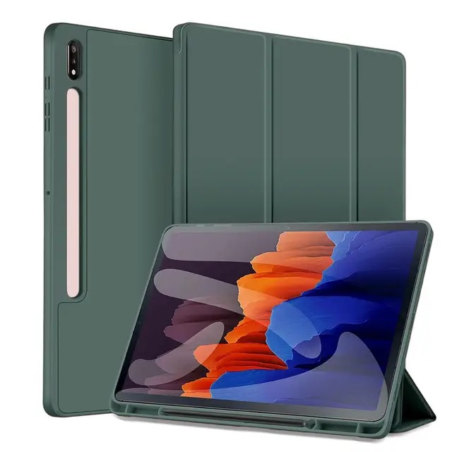 Fodral till Samsung Galaxy Tab S7 Plus, Grön in de groep SMARTPHONE & TABLETS / Tablet bescherming / Samsung tablets bij TP E-commerce Nordic AB (A22061)