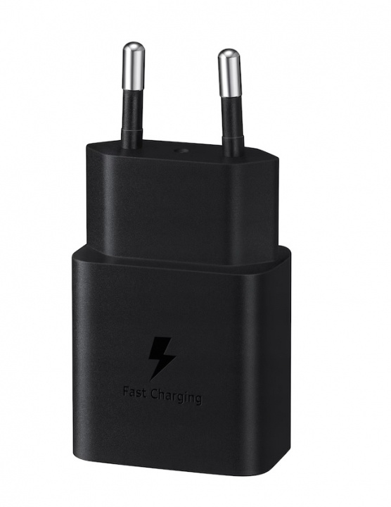 Samsung EP-T1510N USB-C PD 15W Wandoplader, zwart in de groep SMARTPHONE & TABLETS / Opladers & Kabels / Wandoplader / Wandoplader Type C bij TP E-commerce Nordic AB (A22072)