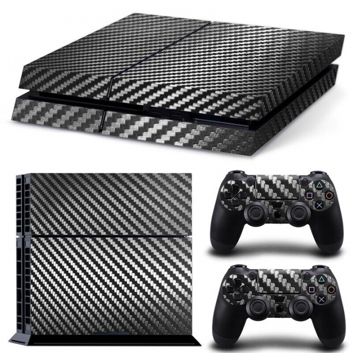 Op koolstofvezel lijkende PS4-skin, zwart in de groep HOME ELECTRONICS / Spelconsoles en accessoires / Sony PlayStation 4 / Accessoires bij TP E-commerce Nordic AB (A22284)