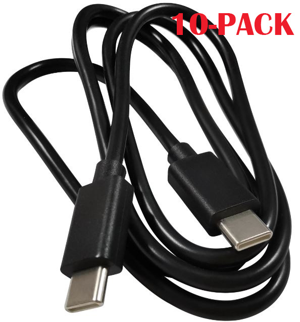 10-PACK Cable USB-C - USB-C, 3A, 1m, Black in de groep SMARTPHONE & TABLETS / Opladers & Kabels / Kabels / Kabels Type C bij TP E-commerce Nordic AB (A22401PKT10)