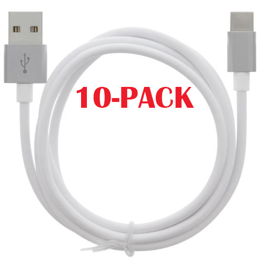 10-PACK Kabel USB-A - USB-C 2.4A, 1m, Wit in de groep SMARTPHONE & TABLETS / Opladers & Kabels / Kabels / Kabels Type C bij TP E-commerce Nordic AB (A22405PKT10)