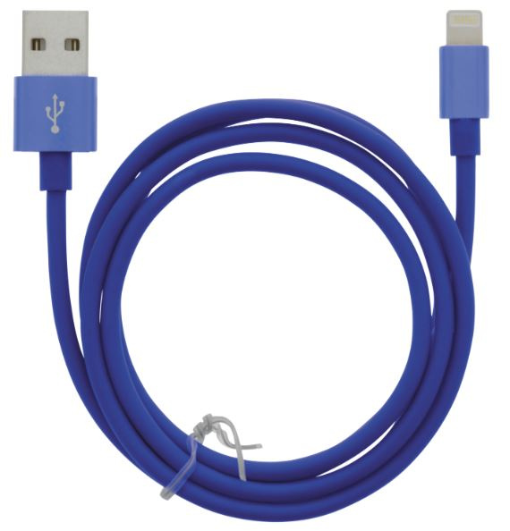Cable USB-A - Lightning 2.4A, 1m, Blue in de groep SMARTPHONE & TABLETS / Opladers & Kabels / Kabels / Kabels Lightning bij TP E-commerce Nordic AB (A22413)