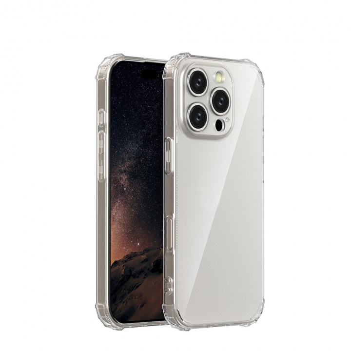 Anti-Shock 1,5 mm hoesje voor iPhone 16 Pro, Transparant in de groep SMARTPHONE & TABLETS / Mobielbescherming / Apple / iPhone 16 bij TP E-commerce Nordic AB (A22521)