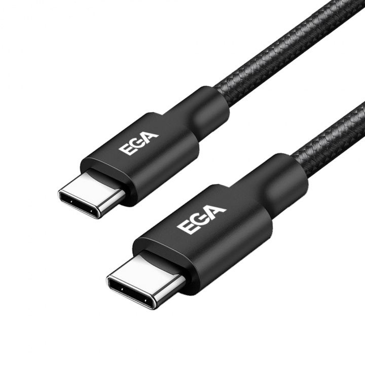 Snel opladen USB-C naar USB-C 6A 240W, 2 m, Zwart in de groep SMARTPHONE & TABLETS / Opladers & Kabels / Kabels / Kabels Type C bij TP E-commerce Nordic AB (A22623)