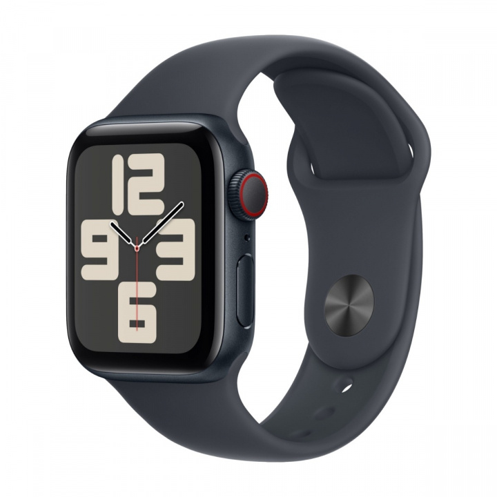 Apple Horloge SE (2022) 40 mm Middernacht Aluminium met Middernacht Sportband GPS + Mobiel in de groep SMARTPHONE & TABLETS / Training, thuis & vrije tijd / Apple Watch & Accessoires / Apple Watch bij TP E-commerce Nordic AB (A22766)
