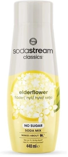 Sodastream Vlierbloesem zonder suiker 440 ml, maakt ongeveer 9 liter drank als eindproduct in de groep HUISHOUDEN & TUIN / Huishoudelijke apparaten / Water & Sap / Carbonatatiemachines / Smaken bij TP E-commerce Nordic AB (A22814)