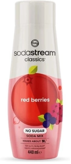 Sodastream Rode Bessen Zonder Suiker 440ml, Levert ongeveer 9 liter drank op in de groep HUISHOUDEN & TUIN / Huishoudelijke apparaten / Water & Sap / Carbonatatiemachines / Smaken bij TP E-commerce Nordic AB (A22815)
