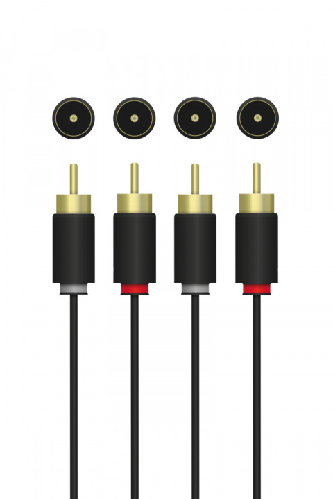 QNECT Phono 2xRCA mannetje - 2xRCA mannetje, 10m in de groep HOME ELECTRONICS / Kabels & Adapters / RCA / Kabels bij TP E-commerce Nordic AB (A22859)