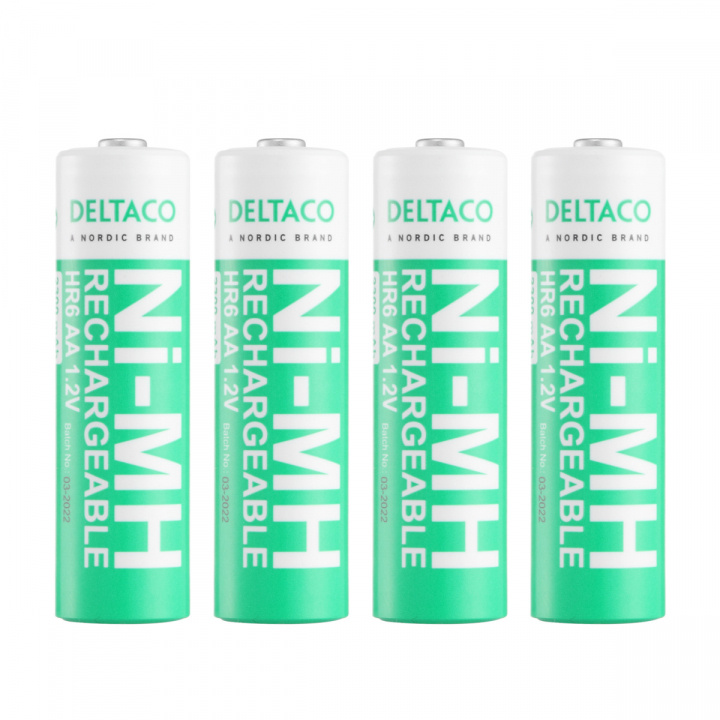 DELTACO Ultimate oplaadbare Ni-Mh, LR6/AA formaat, 2300mAh, 4-pack (SG) in de groep HOME ELECTRONICS / Batterijen & Opladers / Oplaadbare batterijen / AA bij TP E-commerce Nordic AB (A22870)
