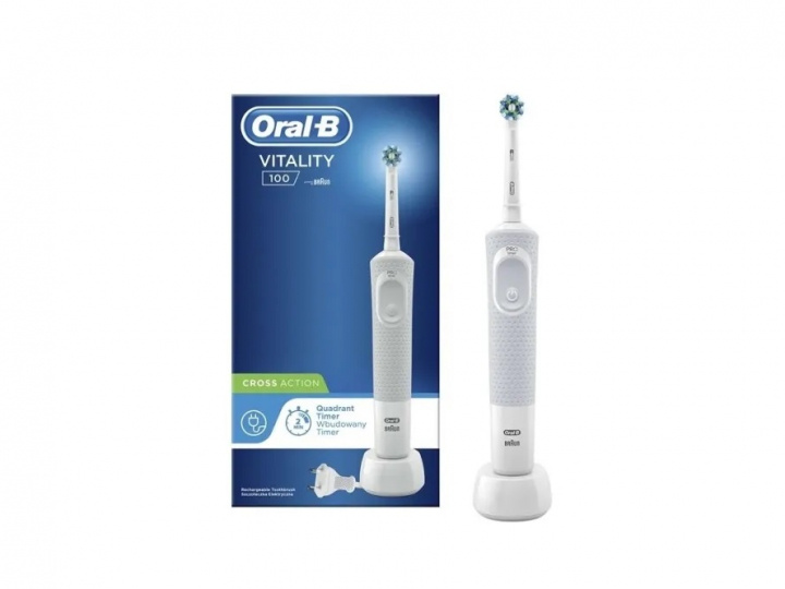 Oral-B Vitality Starter Pack White in de groep BEAUTY & HEALTH / Mondverzorging / Elektrische tandenborstels bij TP E-commerce Nordic AB (A22893)