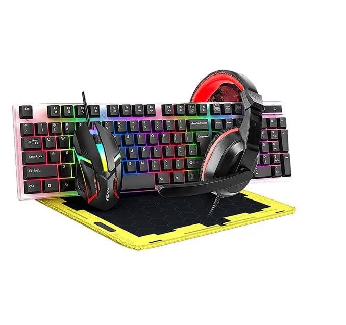 United GCS2491 Gaming Combo Set - Keyboard, Mouse, Mouse pad & Headset in de groep COMPUTERS & RANDAPPARATUUR / GAMING / Toetsenborden bij TP E-commerce Nordic AB (A22899)