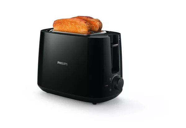 Philips HD2581 - Brödrost För 2 Skivor, Svart in de groep HUISHOUDEN & TUIN / Huishoudelijke apparaten / Broodroosters & Broodgrills / Broodroosters bij TP E-commerce Nordic AB (A22922)